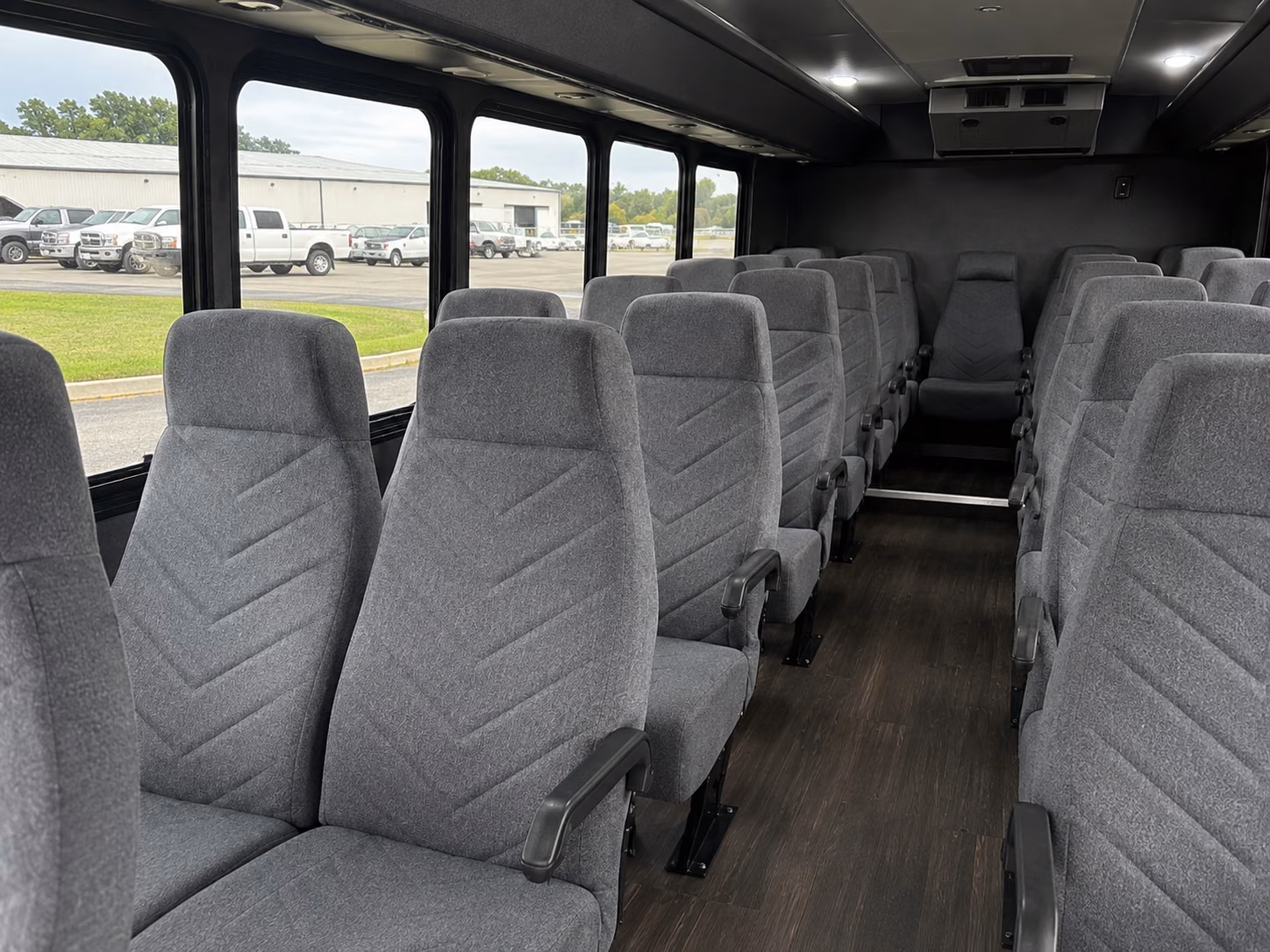 bridal party minibuses for the wedding morning in carson